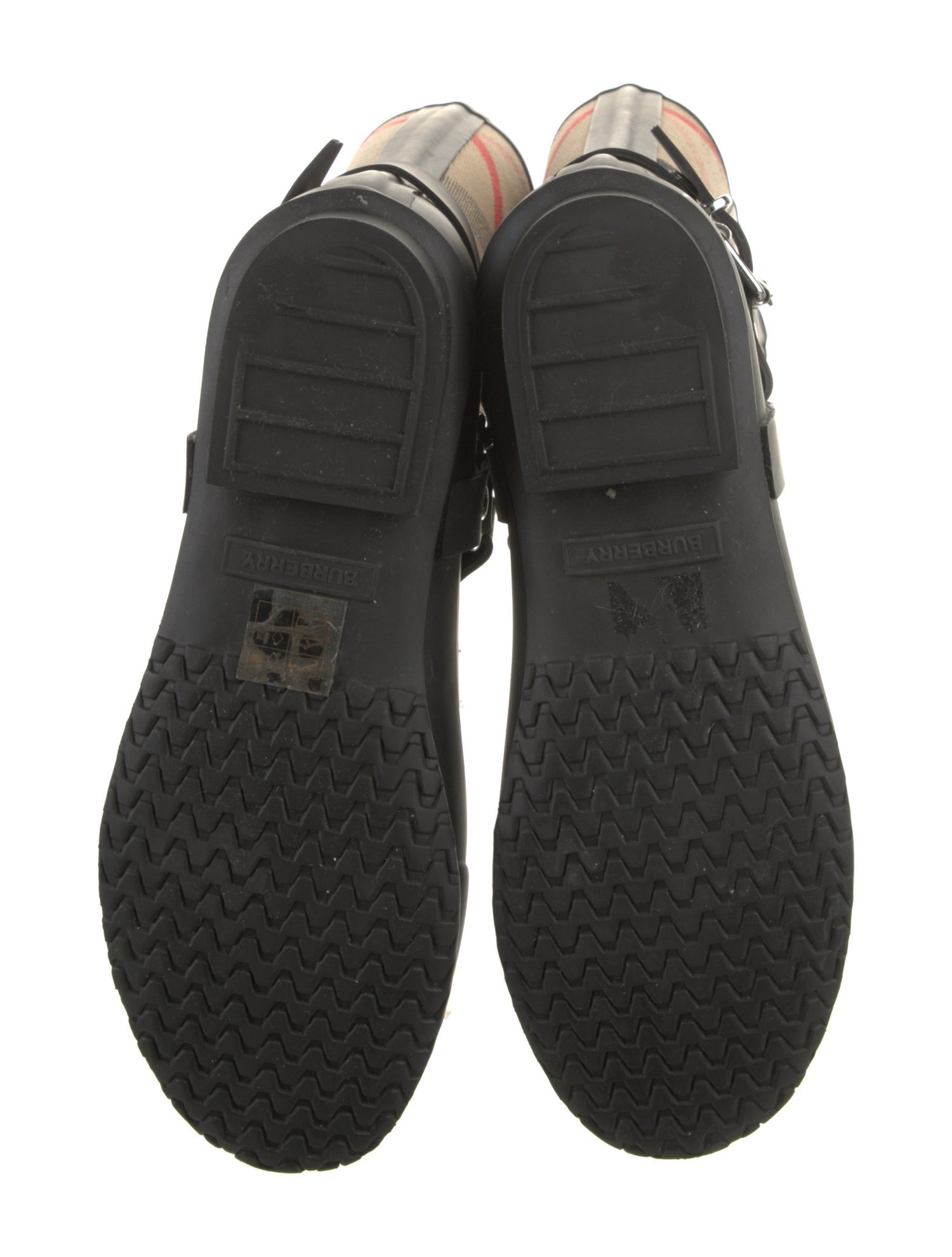 Burberry Nova Check Pattern Rubber Rain Boots